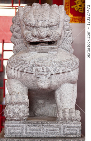 Imperial guardian lion at the Lisi Tong Temple in Saint Denis de la Reunion Imperial guardian lion at the Lisi Tong Temple in Saint Denis de la Reunion 123227472