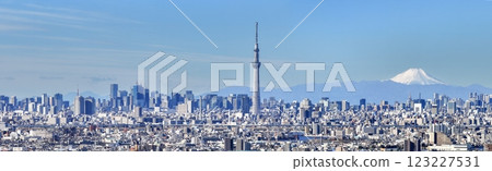"Tokyo" Tokyo Skytree and Mt. Fuji cityscape "Tokyo" Tokyo Skytree and Mt. Fuji cityscape 123227531