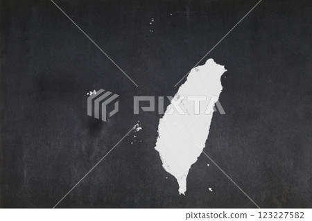 Map of Taiwan drawn on a blackboard Map of Taiwan drawn on a blackboard 123227582