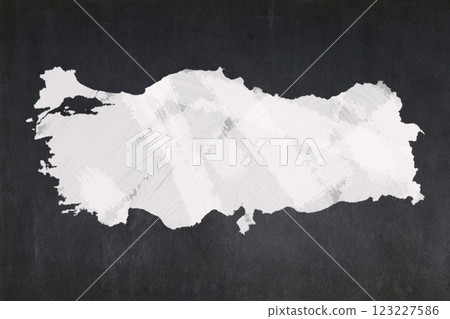 Map of Turkey drawn on a blackboard Map of Turkey drawn on a blackboard 123227586
