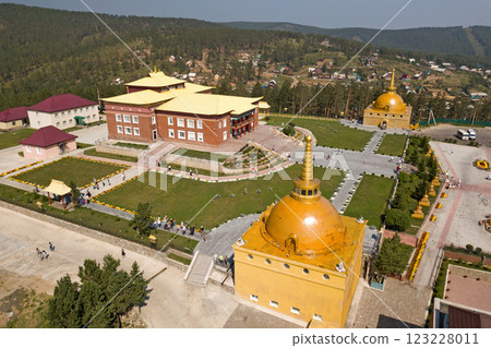 Aerial view of the Datsan Rinpoche Bagsha in Ulan-Ude Aerial view of the Datsan Rinpoche Bagsha in Ulan-Ude 123228011