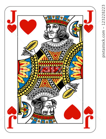 Jack of Hearts Design from Deck of Playing Cards 123228223