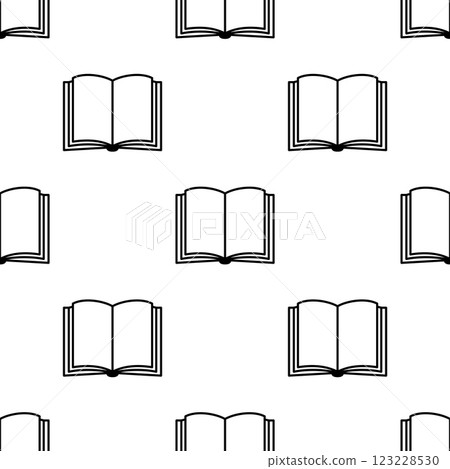 Seamless pattern of open books on white. 123228530