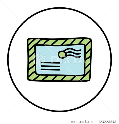 Doodle letter envelope icon hand drawn with thin line in minimalistic style Doodle letter envelope icon hand drawn with thin line in minimalistic style 123228858