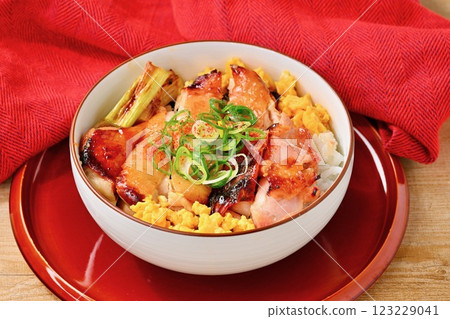Chicken thigh teriyaki rice bowl, teriyaki, teriyaki rice bowl. 123229041