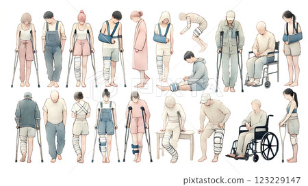 受傷、骨折復健、住院等。 123229147