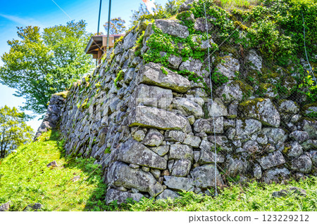 【續日本百座城堡】初夏的有小山城：兵庫縣豐岡市出石町本城西北部的石牆 123229212