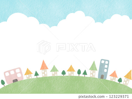 Cityscape landscape background illustration 123229371