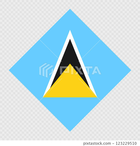 Saint Lucia rhombus flag. Vector illustration. 123229510