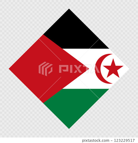 Sahrawi Arab Democratic Republic rhombus flag. Vector illustration. Sahrawi Arab Democratic Republic rhombus flag. Vector illustration. 123229517