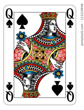 Queen of Spades Design from Deck of Playing Cards Queen of Spades Design from Deck of Playing Cards 123229646