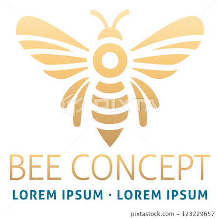 Bee Animal Design Illustration Mascot Icon Concept 123229657