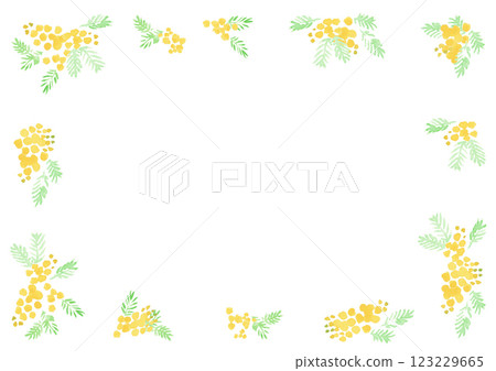 watercolor mimosa frame watercolor mimosa frame 123229665