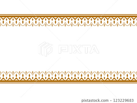 Indian style ornament frame. Seamless ornament border. 123229683