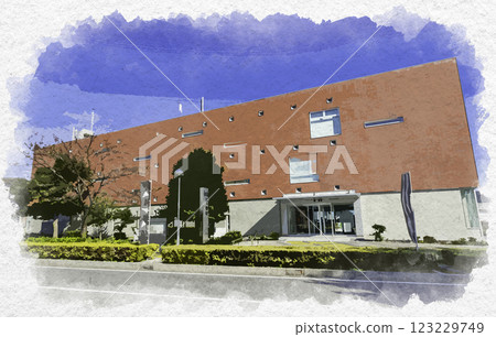 岐阜縣關原町關原町政府大樓內的關原水彩畫 123229749