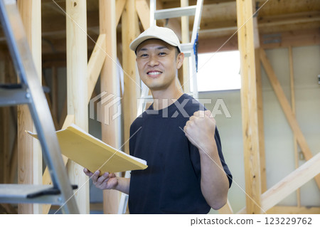 man working at construction site 123229762