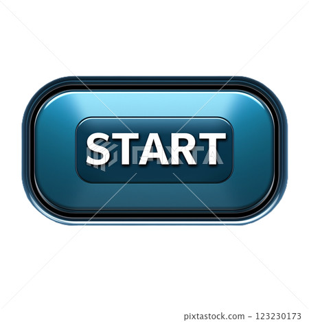 方形藍色“開始”按鈕 123230173