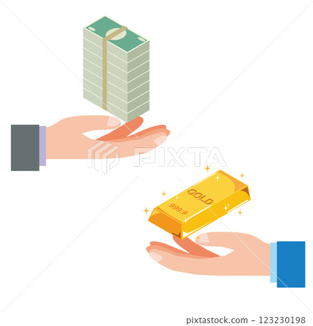 Gold trading illustration 123230198