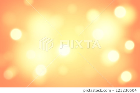 Golden Orange Bokeh Light Background with Warm Glow. Soft Blurred Abstract Circles in Radiant Sunset 123230504