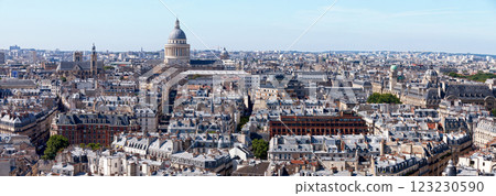 Panoramic view of the Pantheon in Paris Panoramic view of the Pantheon in Paris 123230590