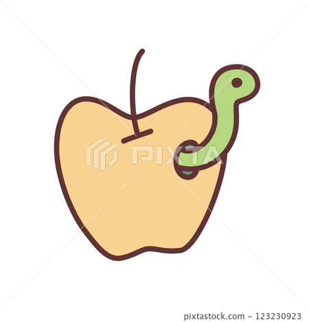 Apple doodle icon hand drawn with thin line in minimalistic style Apple doodle icon hand drawn with thin line in minimalistic style 123230923