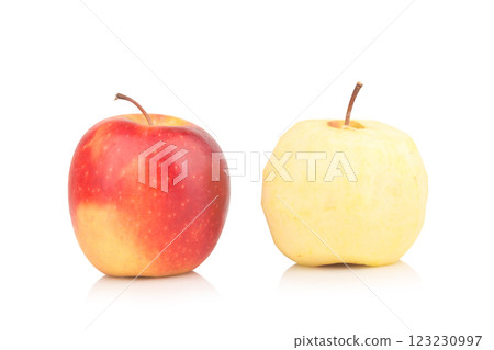 apple peel bite isolated on white background apple peel bite isolated on white background 123230997