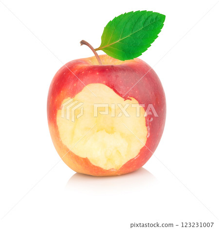 apple peel bite isolated on white background apple peel bite isolated on white background 123231007