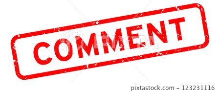 Grunge red comment word square rubber seal stamp on white background Grunge red comment word square rubber seal stamp on white background 123231116
