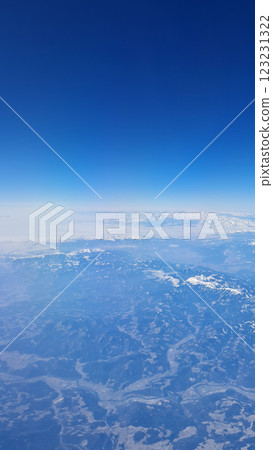 Blue sky view from the airplane 123231322