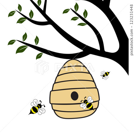 beehive on a tree beehive on a tree 123231448