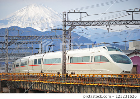 Odakyu Odawara Line, Shin-Matsuda - Shibusawa, Odakyu 50000 series, 50001 train, Hakone VSE Odakyu Odawara Line, Shin-Matsuda - Shibusawa, Odakyu 50000 series, 50001 train, Hakone VSE 123231626