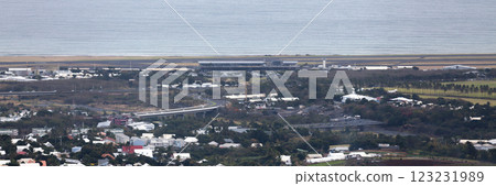 Aerial view of Rolland Garros Airport in Reunion Island Aerial view of Rolland Garros Airport in Reunion Island 123231989