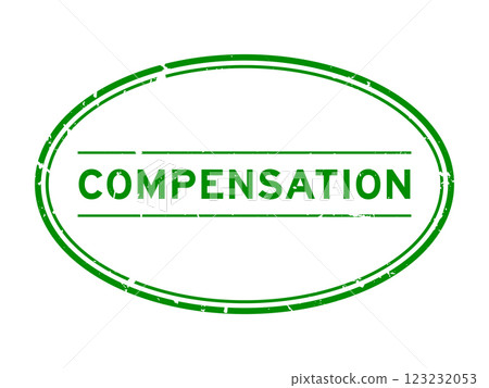 Grunge green compensation word oval rubber stamp in white background Grunge green compensation word oval rubber stamp in white background 123232053