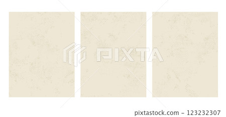 Textured craft fabric posters. Mulberry washi set. Natural beige fiber background. Recycled rice paper print. Vector nude colors surface. Vintage cream vertical ivory backdrop 123232307