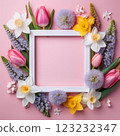 Spring flower frame card 123232347
