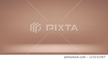Studio simple brown background. Light neutral wall product room. Minimal pastel table scene. Empty desk and wall stage for beauty presentation. Vector mocha mouse gradient. Banner template 123232367