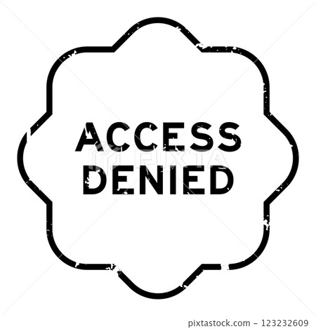 Grunge black access denied word rubber seal stamp on white background 123232609