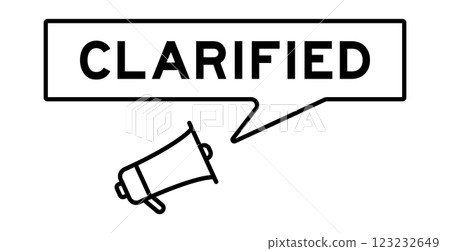 Megaphone icon with speech bubble in word clarified on white background Megaphone icon with speech bubble in word clarified on white background 123232649