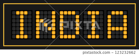 Orange color led banner in word india on black background 123232662