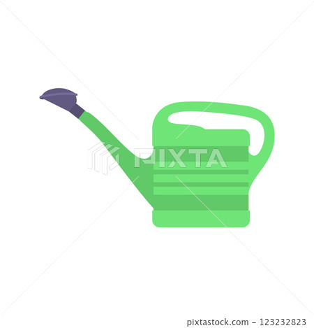 Watering Can Flat Illustration. Clean Icon Design Element on Isolated White Background 123232823
