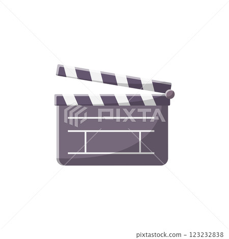 Clapperboard Flat Illustration. Clean Icon Design Element on Isolated White Background 123232838