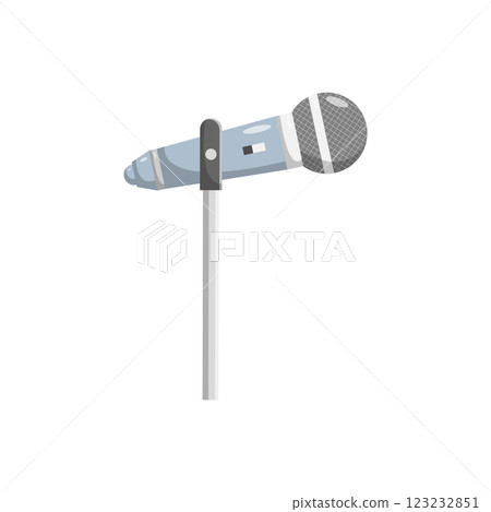 Microphone Flat Illustration. Clean Icon Design Element on Isolated White Background 123232851