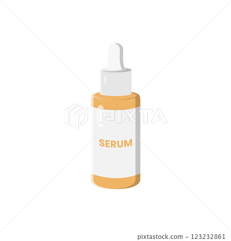 Serum Bottle Flat Illustration. Clean Icon Design Element on Isolated White Background 123232861