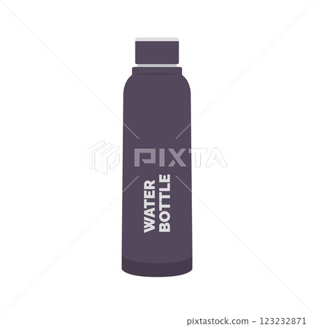 Water Bottle Flat Illustration. Clean Icon Design Element on Isolated White Background Water Bottle Flat Illustration. Clean Icon Design Element on Isolated White Background 123232871