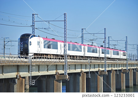 Tokaido Main Line Chigasaki-Hiratsuka JR East E259 Series Ne021 (Kamakura) Marine Express Odoriko 123233001