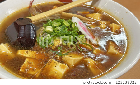 Scenery from a restaurant (spicy mapo ramen) Scenery from a restaurant (spicy mapo ramen) 123233322