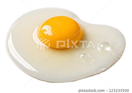 Fresh raw egg with isolated on white background 123233500