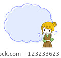 Woman with doubts text space 123233623