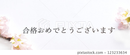 櫻花和祝賀考試合格的話語恭喜你通過考試 123233634