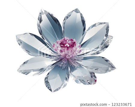 Crystal flower illustration isolated on the transparent background Crystal flower illustration isolated on the transparent background 123233671